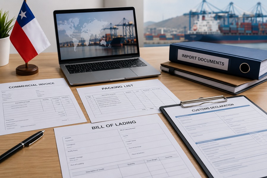 Review of documents for an import into Chile